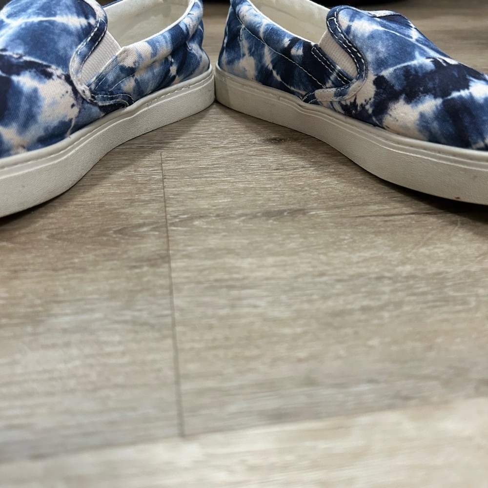 Blue Tie-Dye Slip-On Sneakers - Picture 3 of 6
